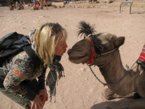 Kissing camels in Petra, Jordan